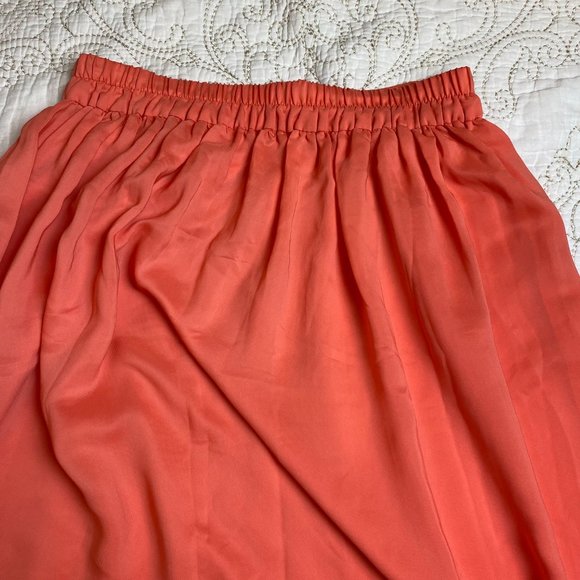 Mango maxi skirt (sz S/M) neon peach chiffon - Picture 6 of 6